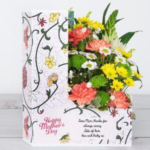 Mother’s Day Flowers with Spray Carnations, Stallion Spray Chrysanthemum, Santini and Gypsophila